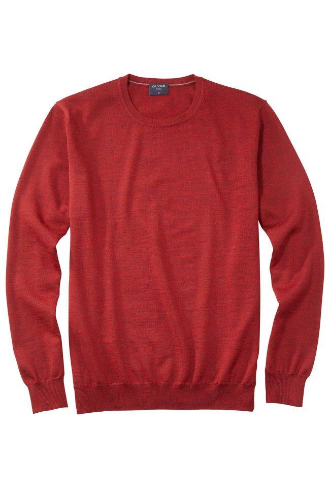 olymp Strickwaren Herren Olymp Rundhalsausschnitt Classic Einfarbig