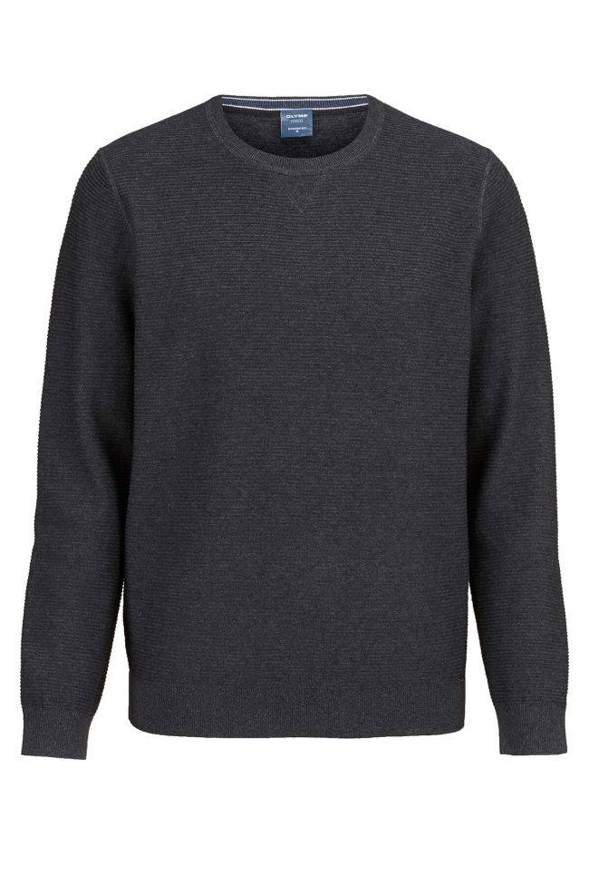 olymp Strickwaren Herren Olymp Rundhalsausschnitt Classic Einfarbig