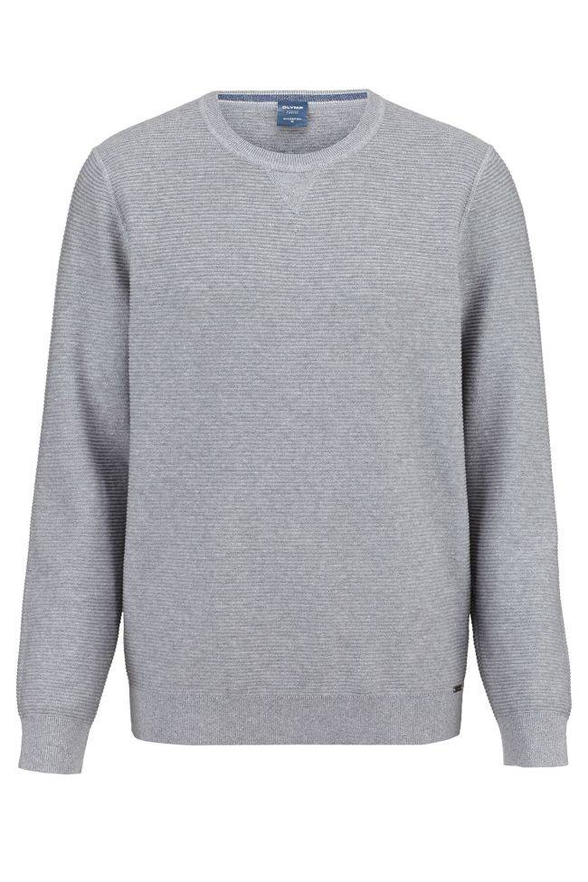 olymp Strickwaren Herren Olymp Rundhalsausschnitt Classic Einfarbig