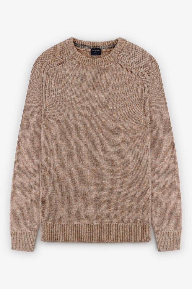 olymp Strickwaren Herren Olymp Rundhalsausschnitt Regular Einfarbig 74 % wool & 26 % cotton