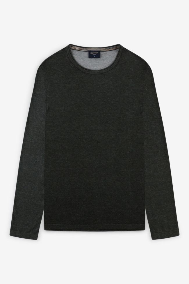 olymp Strickwaren Herren Olymp Rundhalsausschnitt Regular Einfarbig 100% Wolle