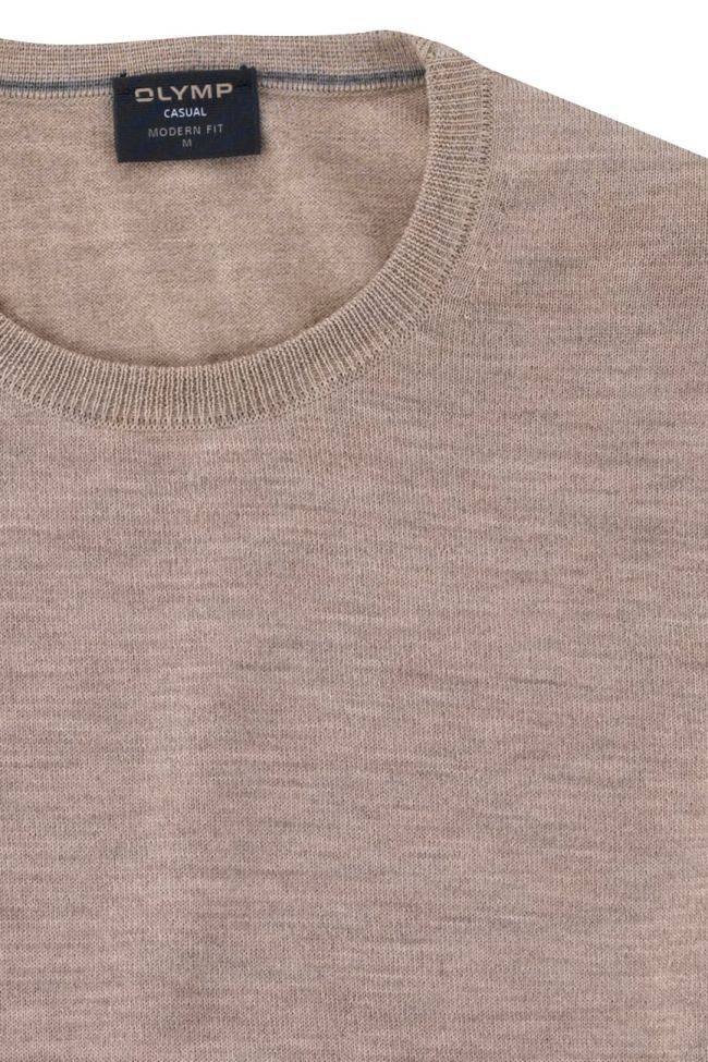 Olymp Strickwaren Herren Olymp Rundhalsausschnitt Slim Einfarbig