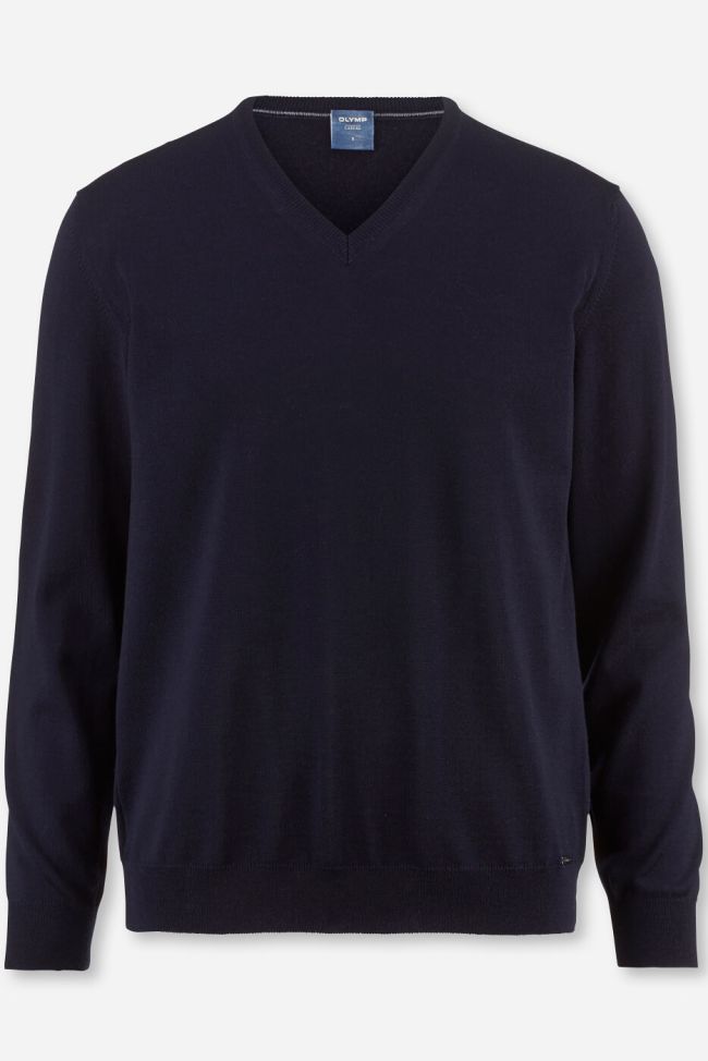 olymp Strickwaren Herren Olymp V-Ausschnitt Classic Einfarbig