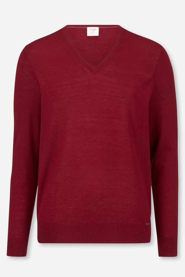 olymp Strickwaren Herren Olymp V-Ausschnitt Regular Einfarbig