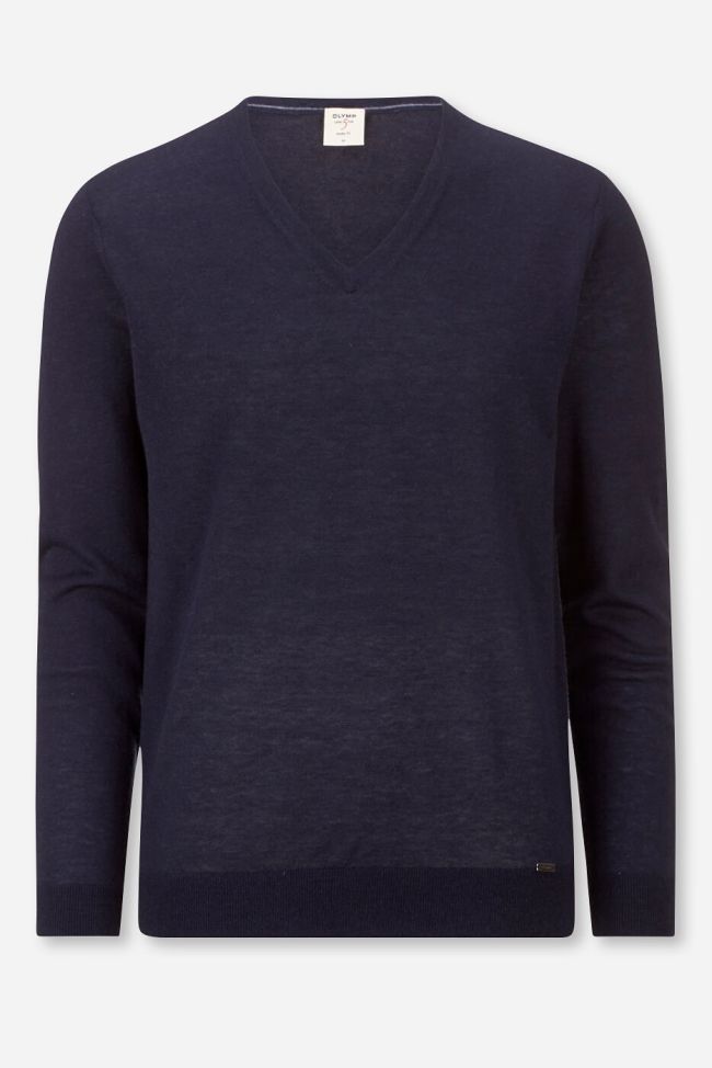 olymp Strickwaren Herren Olymp V-Ausschnitt Regular Einfarbig