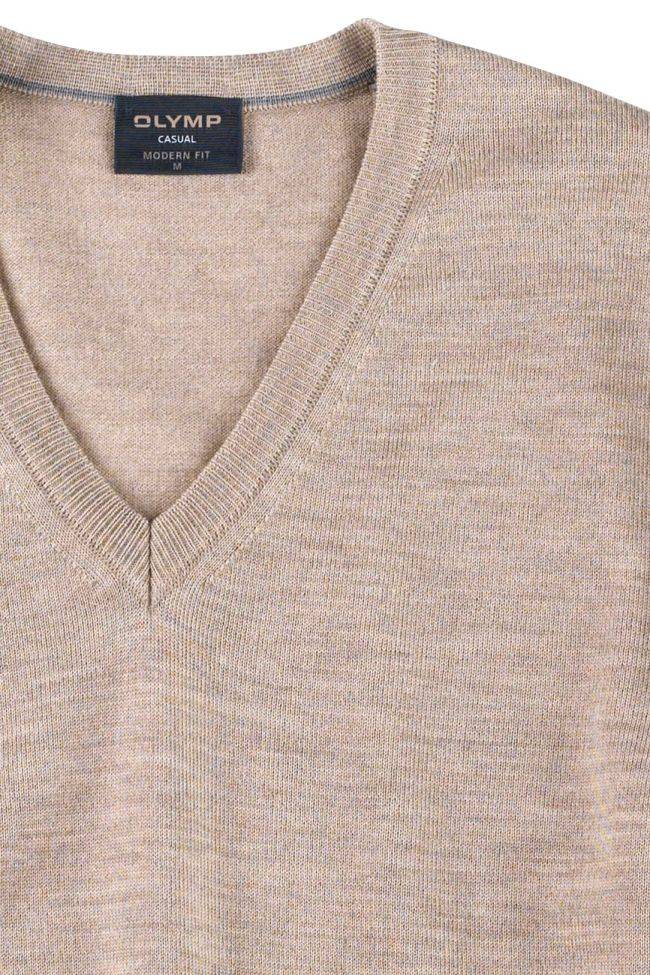 Olymp Strickwaren Herren Olymp V-Ausschnitt Slim Einfarbig