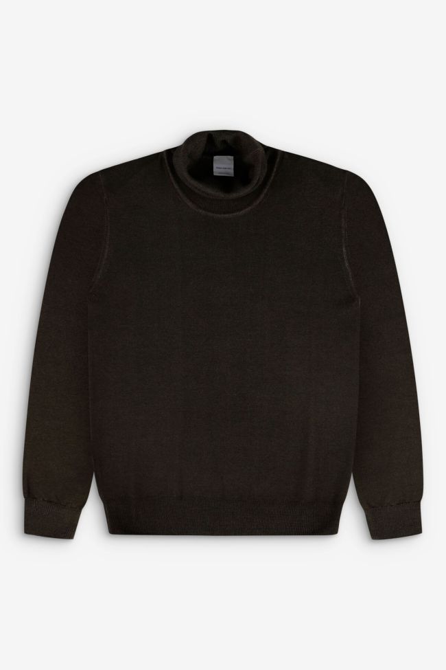 Primo Emporio Strickwaren Herren Primo Emporio Hoher Kragen Slim Einfarbig 100% Wolle