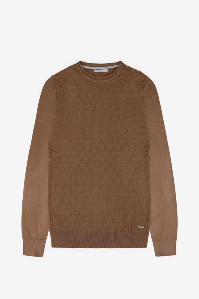 primo emporio Strickwaren Herren Primo Emporio Rundhalsausschnitt Slim Einfarbig 50% Merinowolle 50% Nylon