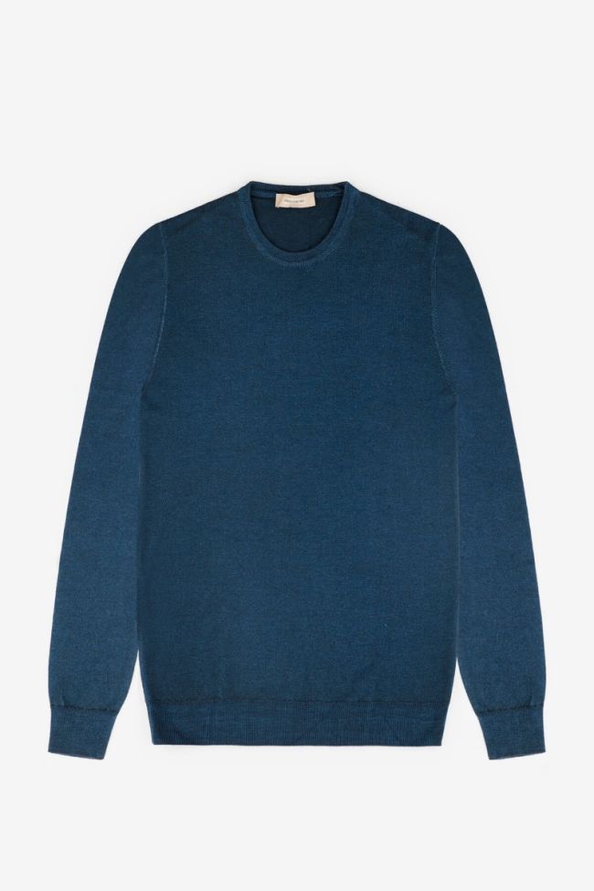 primo emporio Strickwaren Herren Primo Emporio Rundhalsausschnitt Slim Einfarbig 100% Wolle