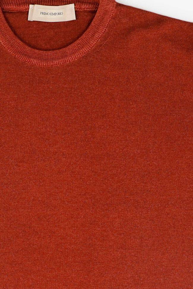 Primo Emporio Strickwaren Herren Primo Emporio Rundhalsausschnitt Slim Einfarbig 100% Wolle