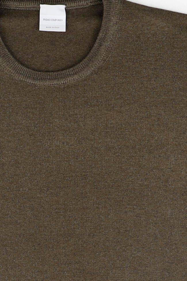 Primo Emporio Strickwaren Herren Primo Emporio Rundhalsausschnitt Slim Einfarbig 100% Wolle