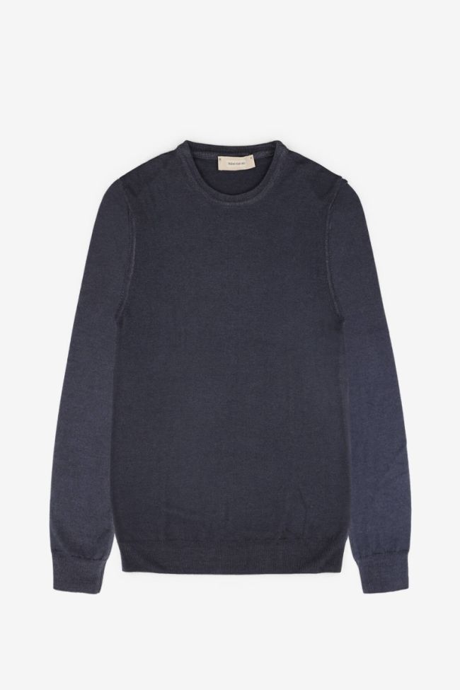 primo emporio Strickwaren Herren Primo Emporio Rundhalsausschnitt Slim Einfarbig 100% Wolle