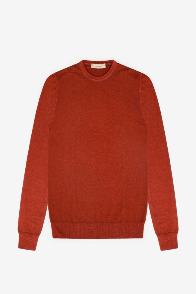 primo emporio Strickwaren Herren Primo Emporio Rundhalsausschnitt Slim Einfarbig 100% Wolle