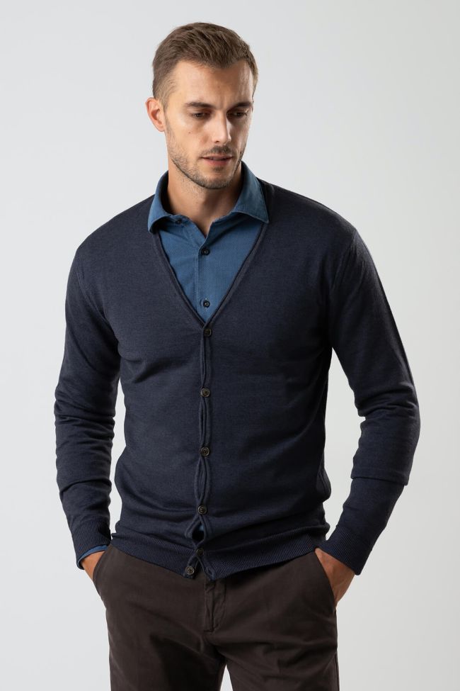 Privati Firenze Strickwaren Herren Privati Firenze Cardigan Slim Einfarbig 100% Merinowolle