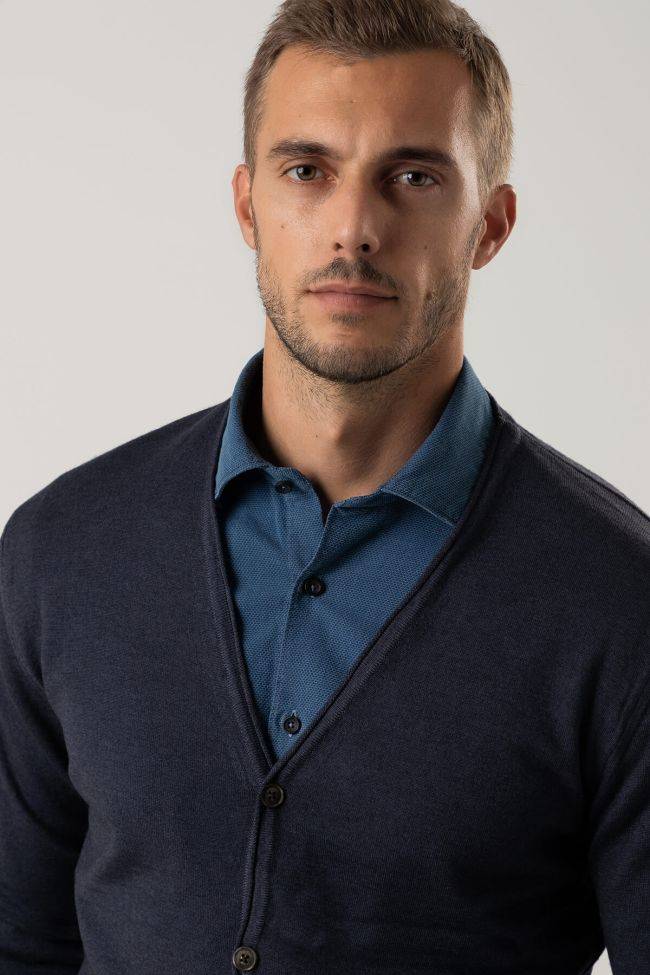 privati firenze Strickwaren Herren Privati Firenze Cardigan Slim Einfarbig 100% Merinowolle