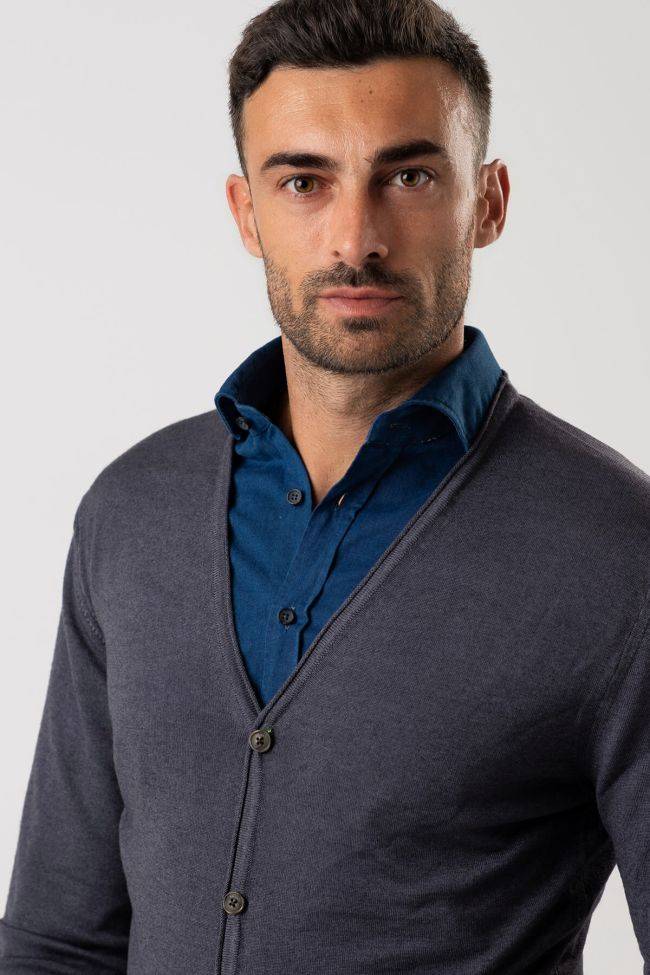 Privati Firenze Strickwaren Herren Privati Firenze Cardigan Slim Einfarbig 100% Merinowolle