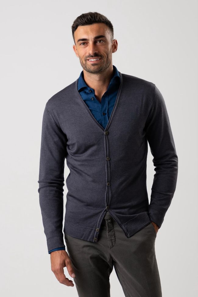 privati firenze Strickwaren Herren Privati Firenze Cardigan Slim Einfarbig 100% Merinowolle