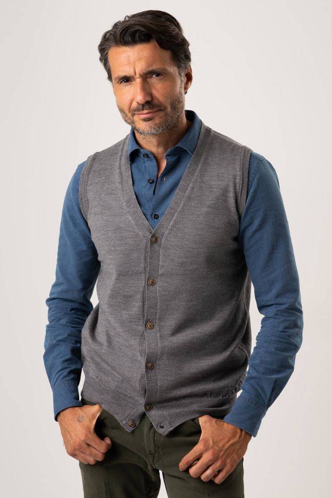 privati firenze Strickwaren Herren Privati Firenze Cardigan Slim Einfarbig 100% Merinowolle