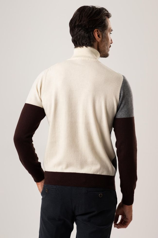 Privati Firenze Strickwaren Herren Privati Firenze Hoher Kragen Slim Muster 100% Merinowolle