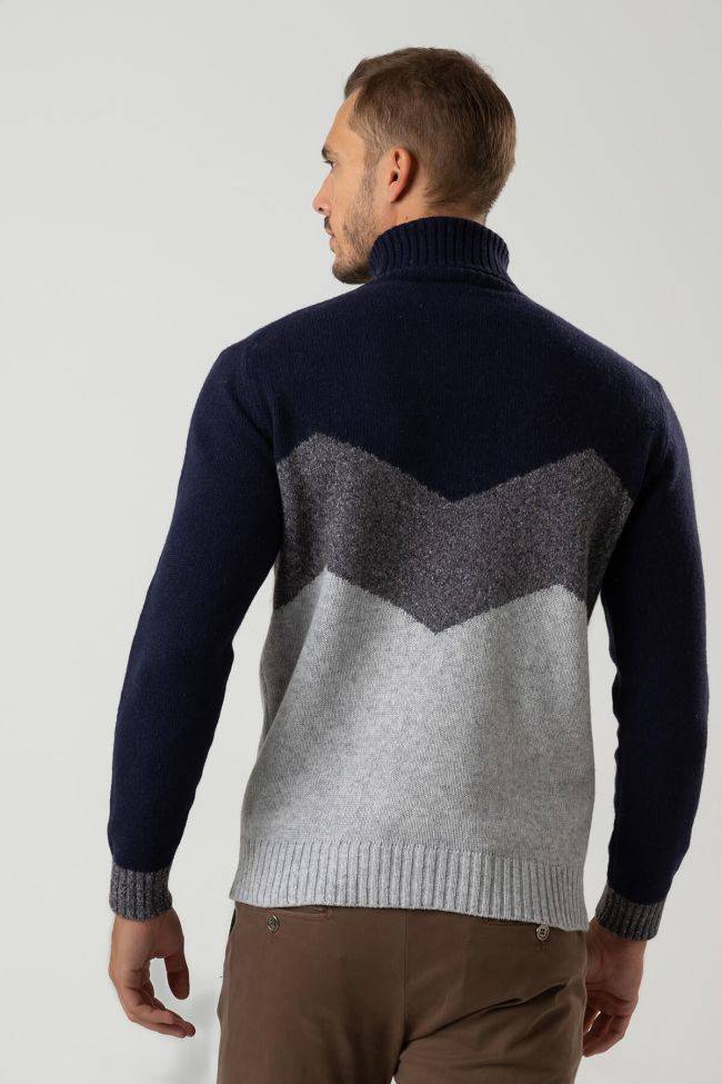 Privati Firenze Strickwaren Herren Privati Firenze Hoher Kragen Slim Muster 50% Wool 20% Pa 20%vi 10% Cashmere