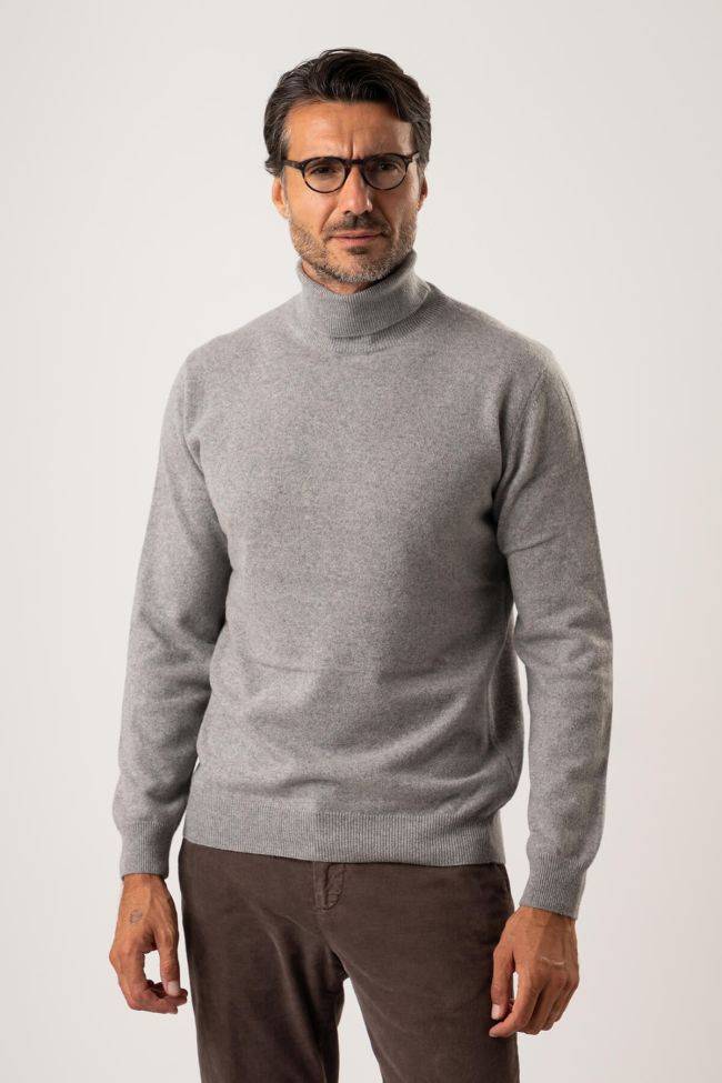 privati firenze Strickwaren Herren Privati Firenze hoher Kragen Slim Einfarbig 100% Kaschmir