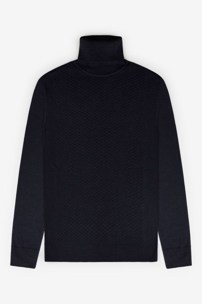 privati firenze Strickwaren Herren Privati Firenze hoher Kragen Slim Halb Unifarben 100% Merinowolle