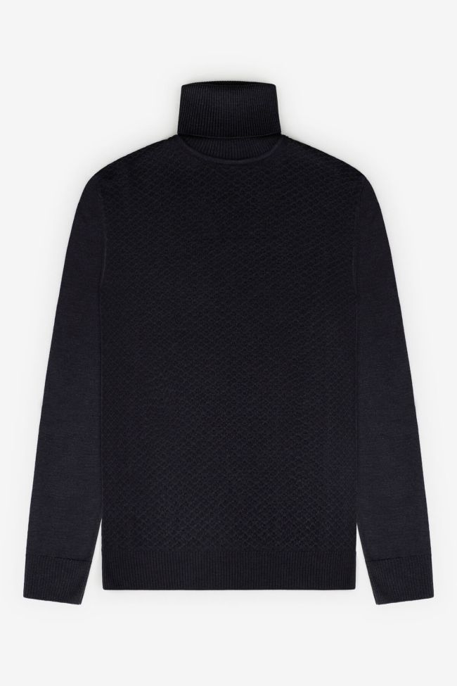 privati firenze Strickwaren Herren Privati Firenze hoher Kragen Slim Halb Unifarben 100% Merinowolle