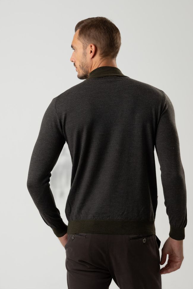 Privati Firenze Strickwaren Herren Privati Firenze Hoher Kragen Slim Einfarbig 100% Merinowolle