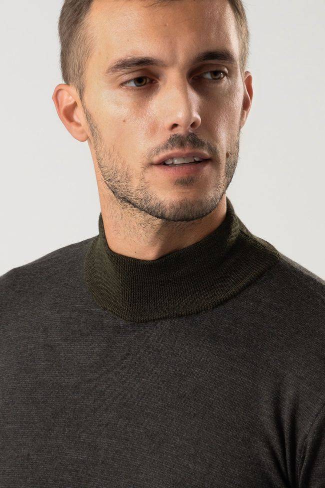 Privati Firenze Strickwaren Herren Privati Firenze Hoher Kragen Slim Einfarbig 100% Merinowolle