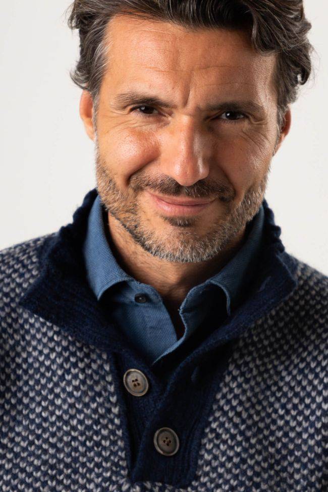 Privati Firenze Strickwaren Herren Privati Firenze Hoher Kragen Slim Einfarbig 80% Wolle, 20% Polyamid