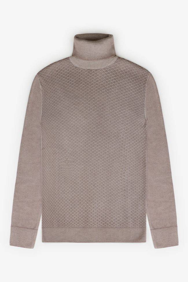 Privati Firenze Strickwaren Herren Privati Firenze Hoher Kragen Slim Halb Unifarben 100% Merinowolle