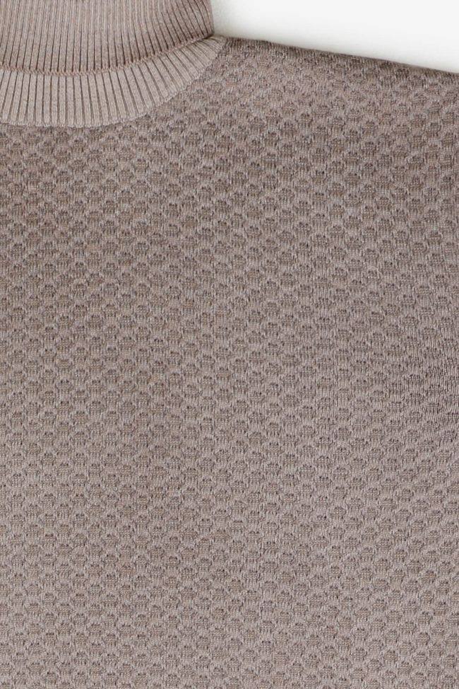 privati firenze Strickwaren Herren Privati Firenze hoher Kragen Slim Halb Unifarben 100% Merinowolle