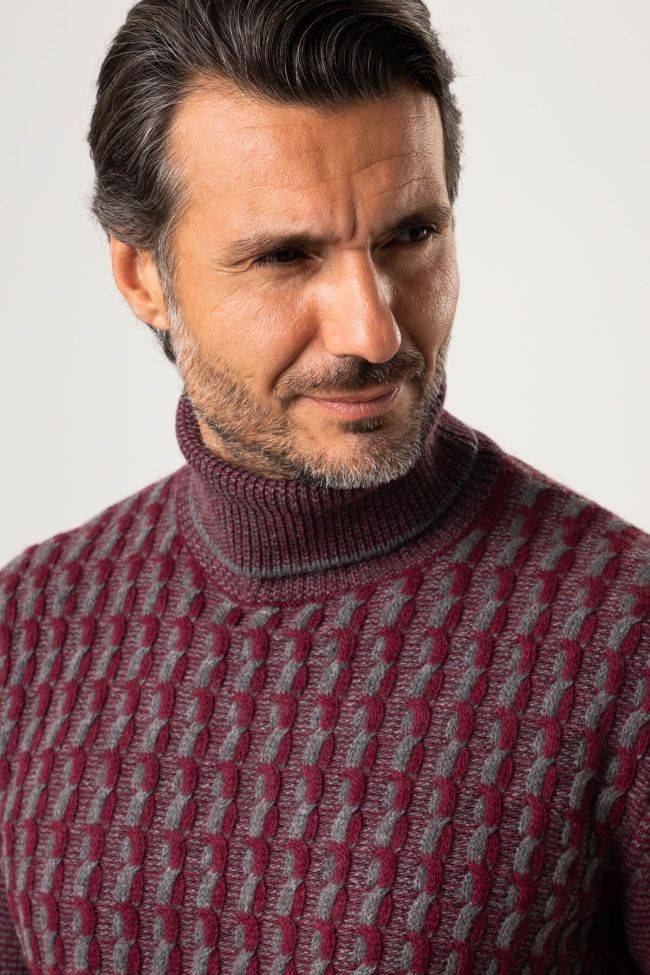 Privati Firenze Strickwaren Herren Privati Firenze Hoher Kragen Slim Muster 50% Wool 20% Pa 20%vi 10% Cashmere