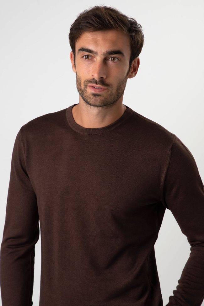 Privati Firenze Strickwaren Herren Privati Firenze Rundhalsausschnitt Regular Einfarbig 100% Merinowolle