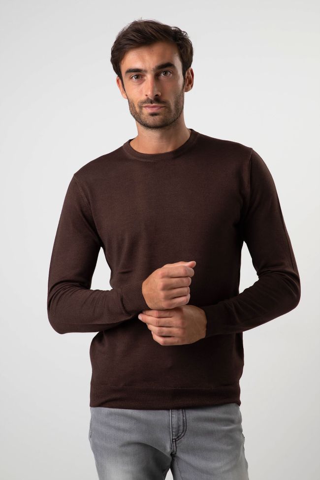 privati firenze Strickwaren Herren Privati Firenze Rundhalsausschnitt Regular Einfarbig 100% Merinowolle