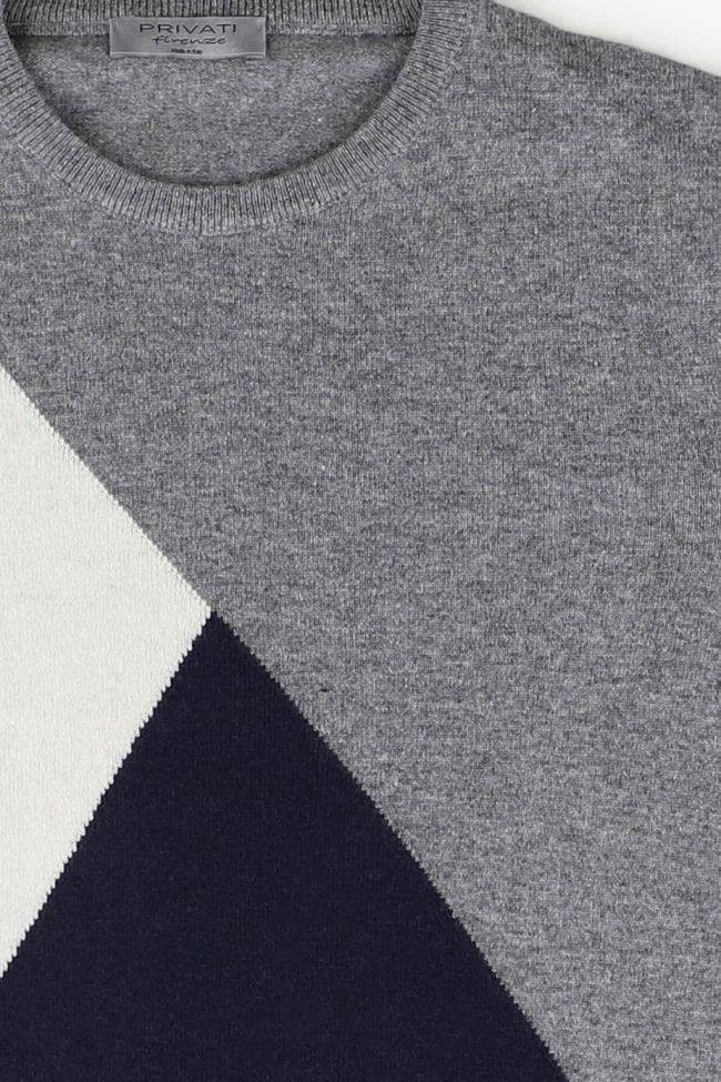 privati firenze Strickwaren Herren Privati Firenze Rundhalsausschnitt Regular Muster 90% wolle 10% Kaschmir