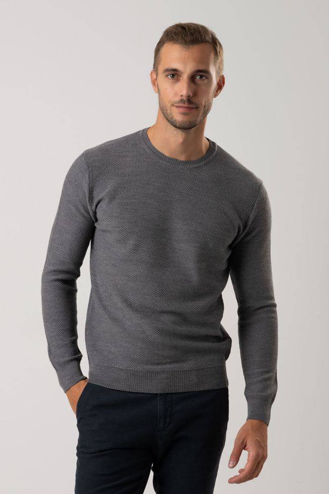 Privati Firenze Strickwaren Herren Privati Firenze Rundhalsausschnitt Slim Einfarbig 100% Merinowolle