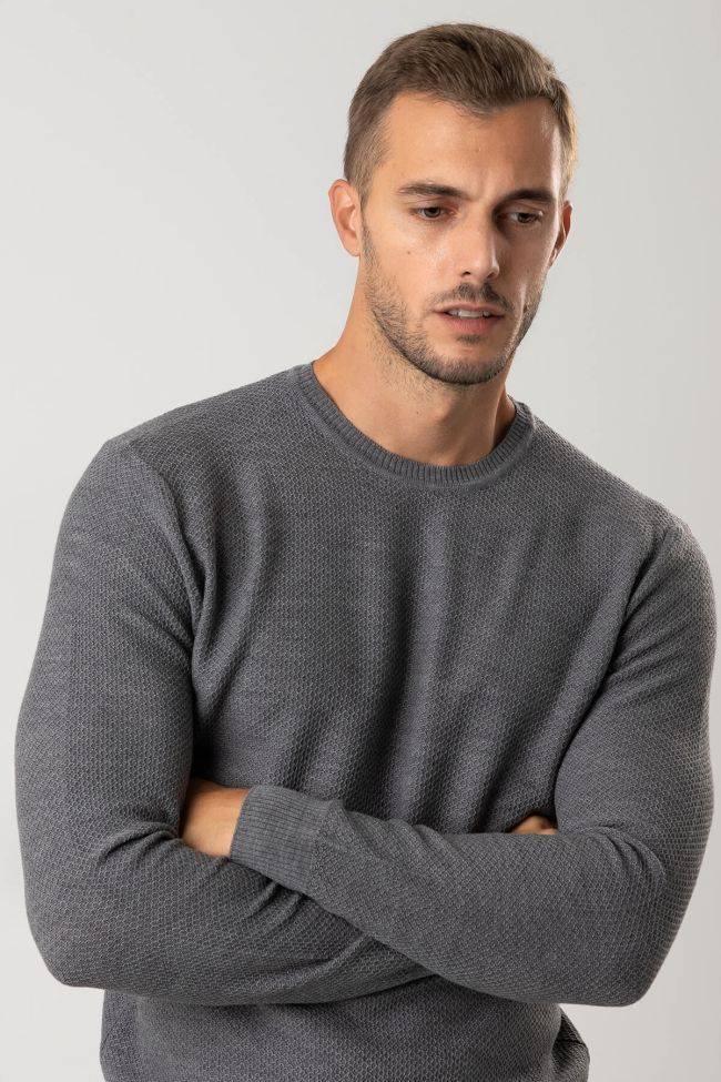 Privati Firenze Strickwaren Herren Privati Firenze Rundhalsausschnitt Slim Einfarbig 100% Merinowolle