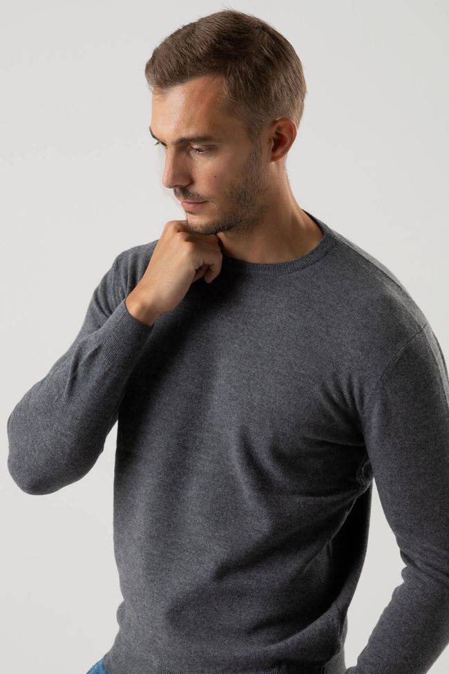 Privati Firenze Strickwaren Herren Privati Firenze Rundhalsausschnitt Slim Einfarbig 90% Wolle 10% Kaschmir