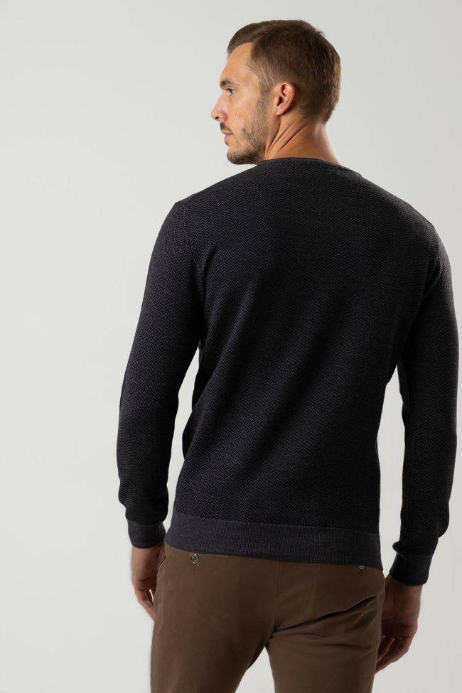 Privati Firenze Strickwaren Herren Privati Firenze Rundhalsausschnitt Slim Halb Unifarben 100% Merinowolle