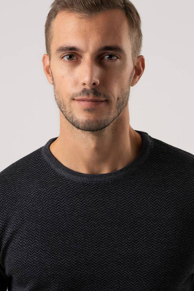 Privati Firenze Strickwaren Herren Privati Firenze Rundhalsausschnitt Slim Halb Unifarben 100% Merinowolle