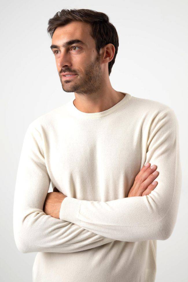 Privati Firenze Strickwaren Herren Privati Firenze Rundhalsausschnitt Slim Einfarbig 90% Wolle 10% Kaschmir