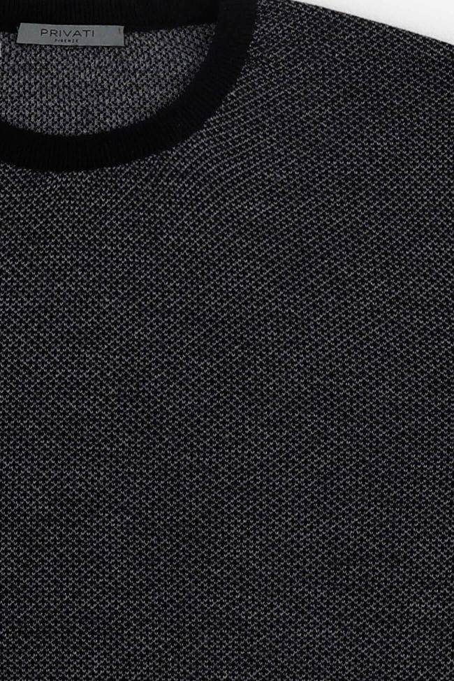 Privati Firenze Strickwaren Herren Privati Firenze Rundhalsausschnitt Slim Halb Unifarben 30% Seide 70% Wolle