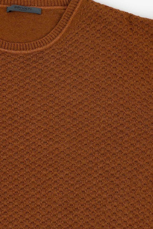 Privati Firenze Strickwaren Herren Privati Firenze Rundhalsausschnitt Slim Halb Unifarben 100% Merinowolle