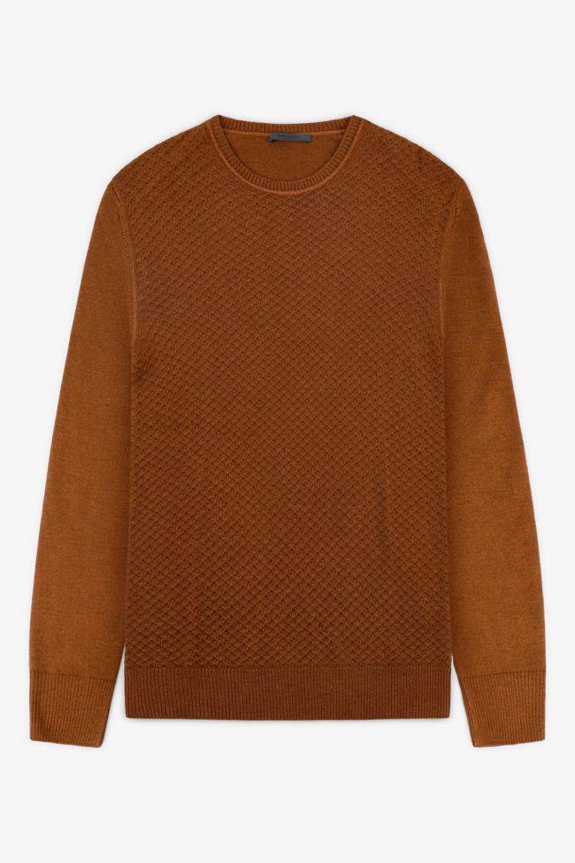 privati firenze Strickwaren Herren Privati Firenze Rundhalsausschnitt Slim Halb Unifarben 100% Merinowolle