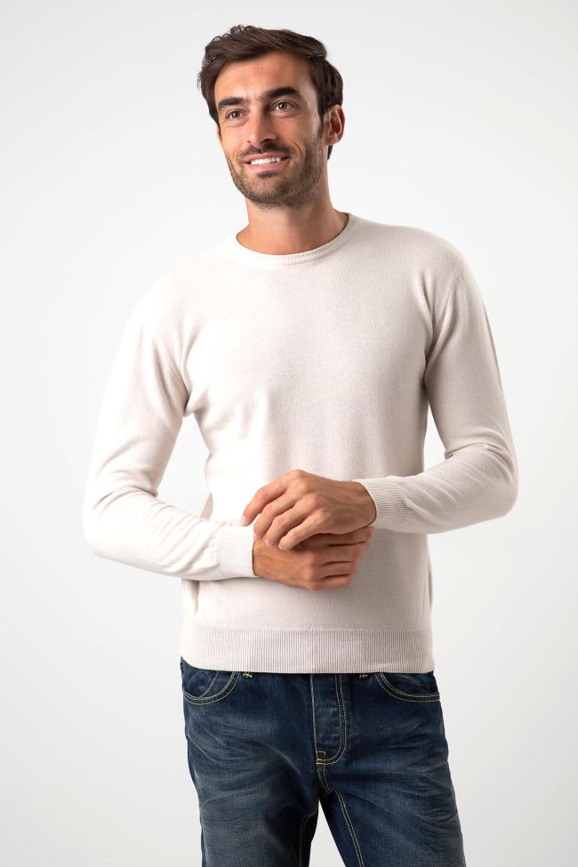 Privati Firenze Strickwaren Herren Privati Firenze Rundhalsausschnitt Slim Einfarbig 90% Wolle 10% Kaschmir