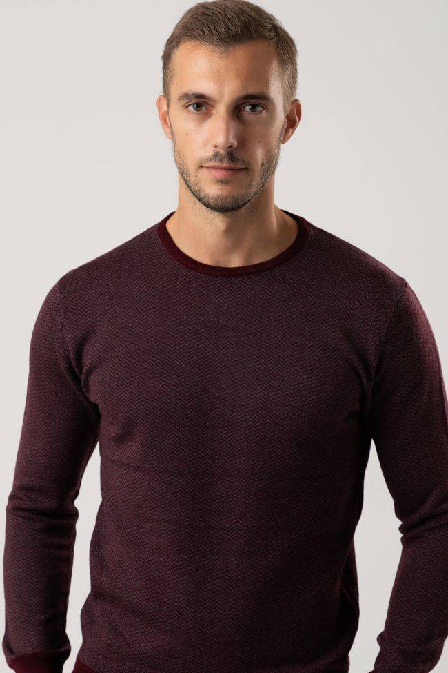 Privati Firenze Strickwaren Herren Privati Firenze Rundhalsausschnitt Slim Halb Unifarben 100% Merinowolle