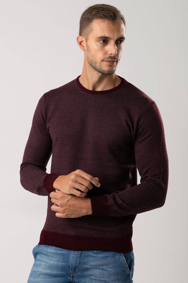 privati firenze Strickwaren Herren Privati Firenze Rundhalsausschnitt Slim Halb Unifarben 100% Merinowolle