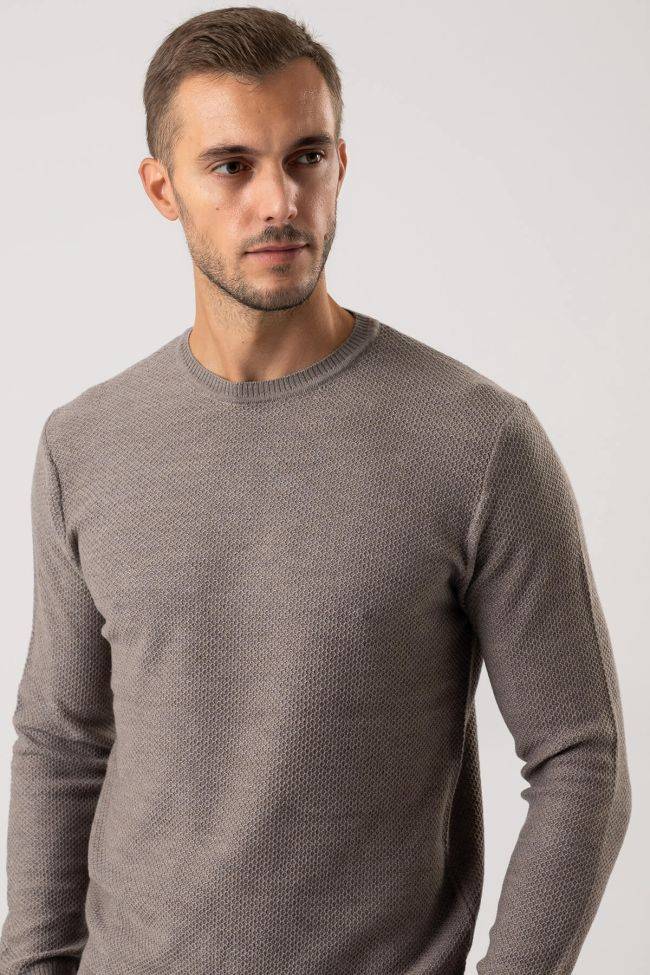 Privati Firenze Strickwaren Herren Privati Firenze Rundhalsausschnitt Slim Einfarbig 100% Merinowolle