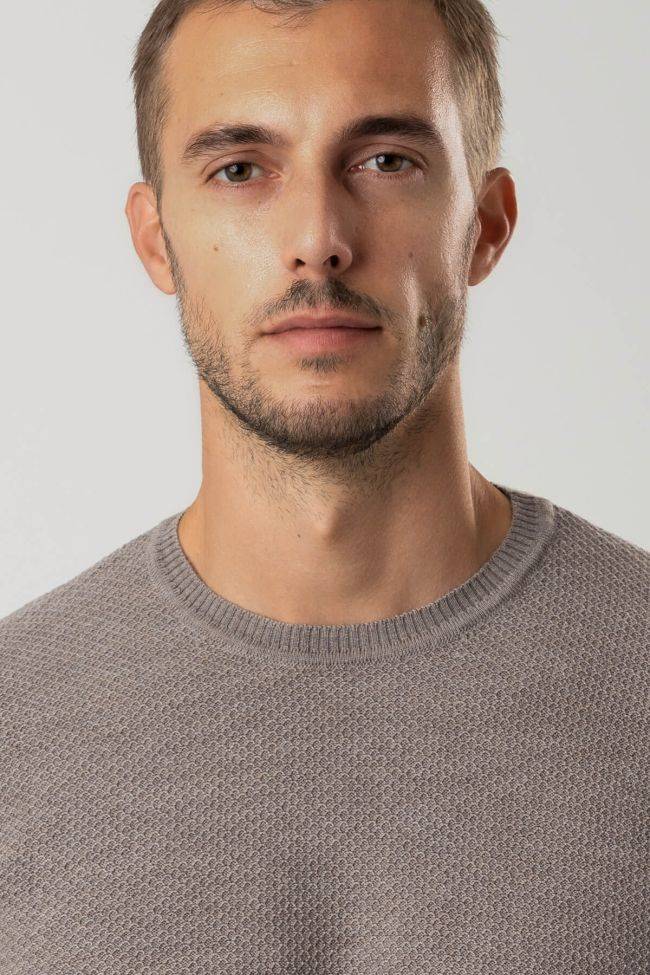 privati firenze Strickwaren Herren Privati Firenze Rundhalsausschnitt Slim Einfarbig 100% Merinowolle